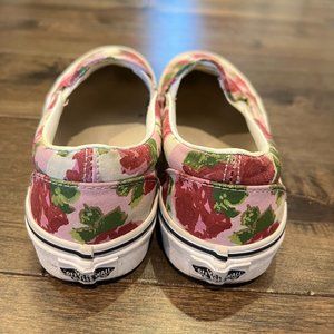 Vans Old Skool Shoes Womens Size 7 Multi Canvas Floral Slip ons